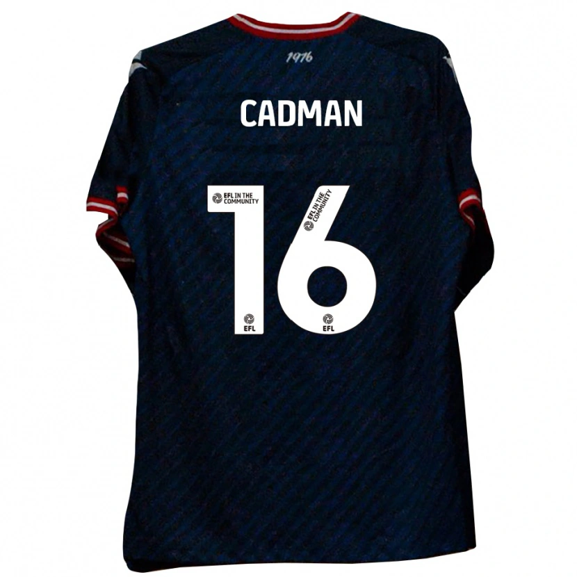 Danxen Bambino Maglia Taye Cadman #16 Blu Navy Rosso Kit Gara Away 2025/26 Maglietta