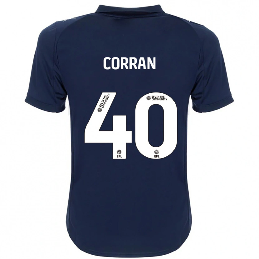 Danxen Bambino Maglia Matthew Corran #40 Blu Navy Bianco Kit Gara Away 2025/26 Maglietta