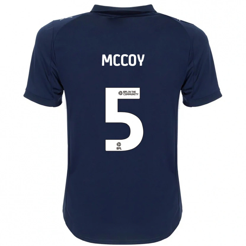 Danxen Bambino Maglia Libby Mccoy #5 Blu Navy Bianco Kit Gara Away 2025/26 Maglietta