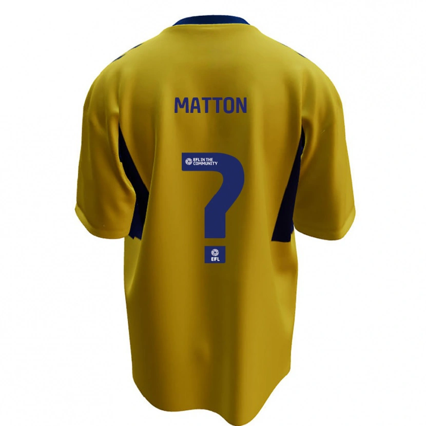 Danxen Bambino Maglia Jack Matton #0 Giallo Blu Kit Gara Away 2025/26 Maglietta