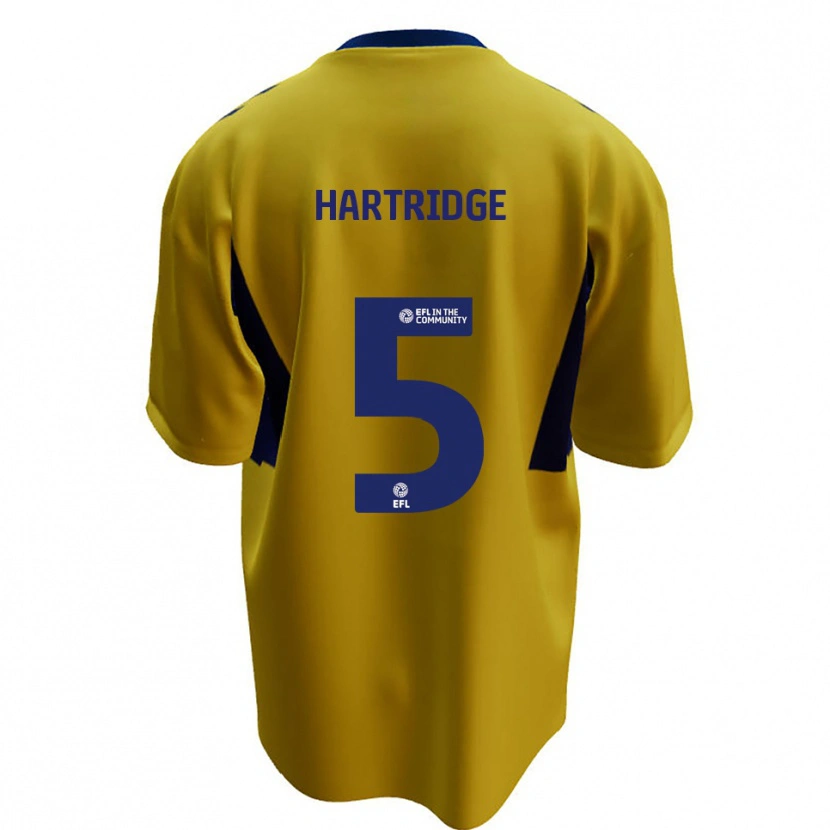 Danxen Bambino Maglia Alex Hartridge #5 Giallo Blu Kit Gara Away 2025/26 Maglietta