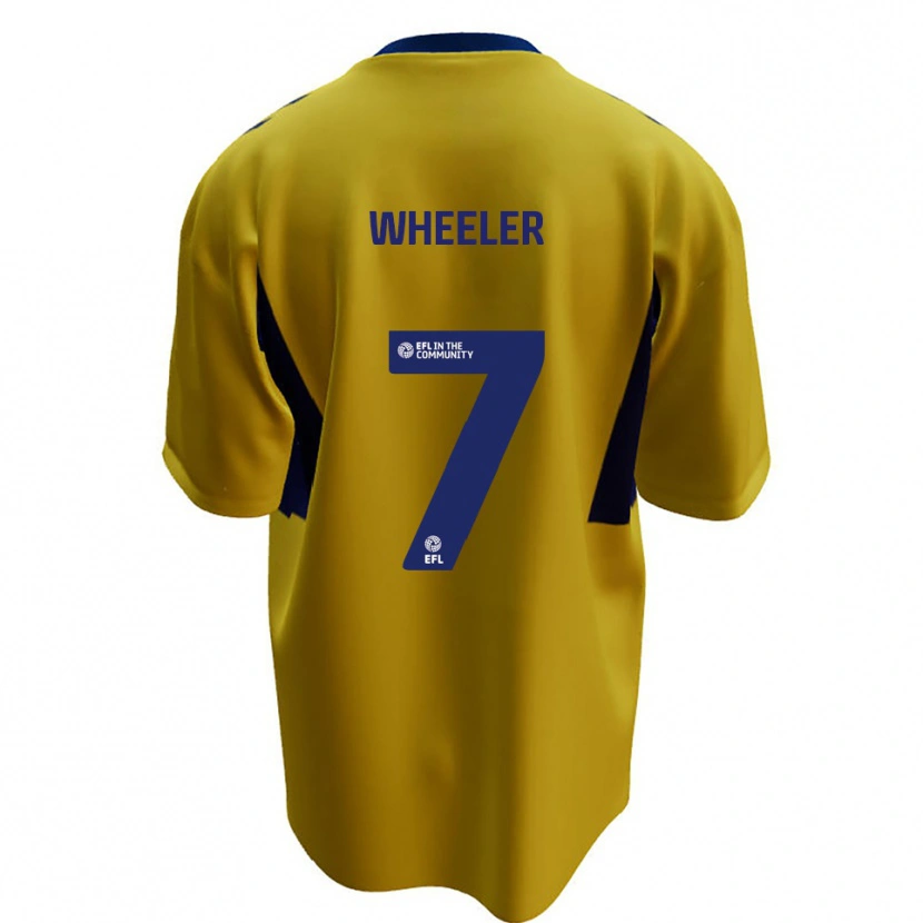 Danxen Bambino Maglia David Wheeler #7 Giallo Blu Kit Gara Away 2025/26 Maglietta