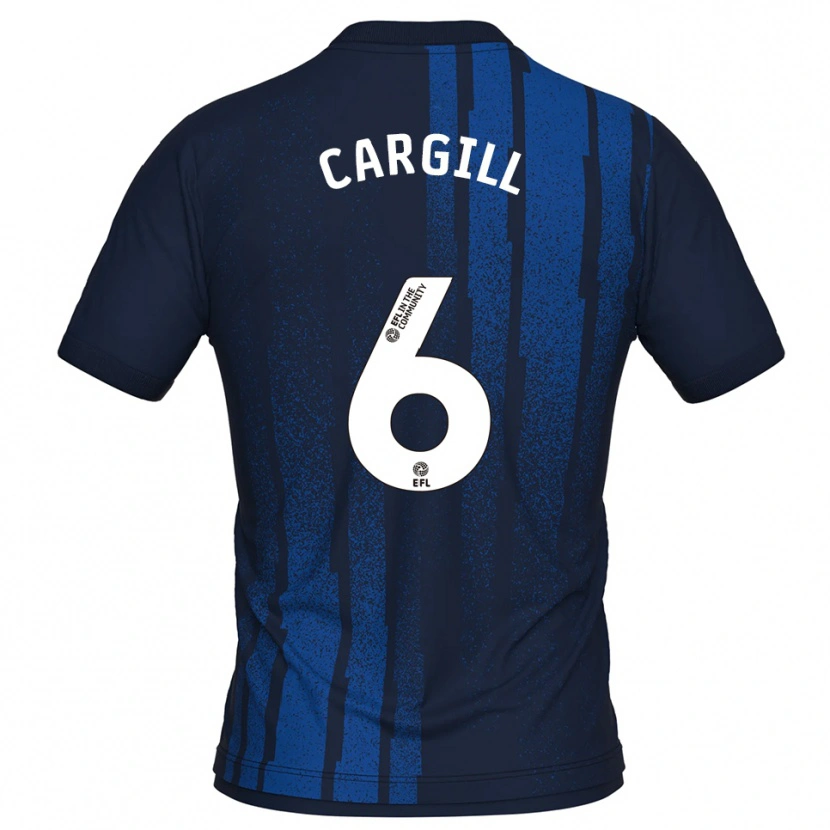 Danxen Bambino Maglia Baily Cargill #6 Blu Navy Bianco Kit Gara Away 2025/26 Maglietta