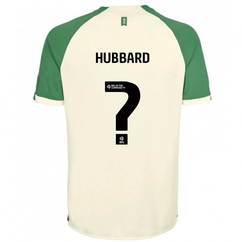 Danxen Bambino Maglia Eva Hubbard #0 Bianco Sporco Verde Kit Gara Away 2025/26 Maglietta