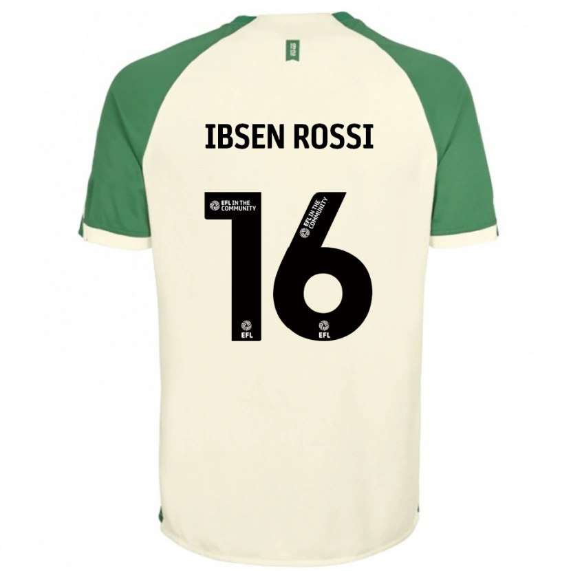 Danxen Bambino Maglia Zeno Ibsen Rossi #16 Bianco Sporco Verde Kit Gara Away 2025/26 Maglietta