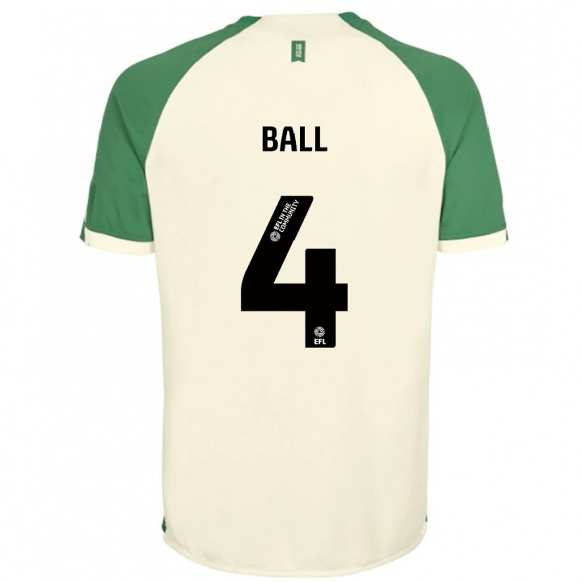 Danxen Bambino Maglia Dominic Ball #4 Bianco Sporco Verde Kit Gara Away 2025/26 Maglietta