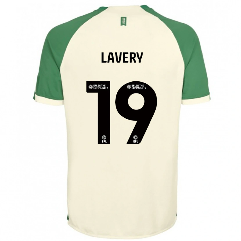 Danxen Bambino Maglia Shayne Lavery #19 Bianco Sporco Verde Kit Gara Away 2025/26 Maglietta