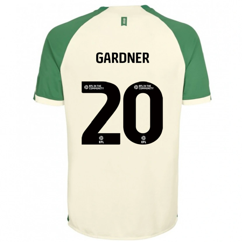 Danxen Bambino Maglia Gary Gardner #20 Bianco Sporco Verde Kit Gara Away 2025/26 Maglietta