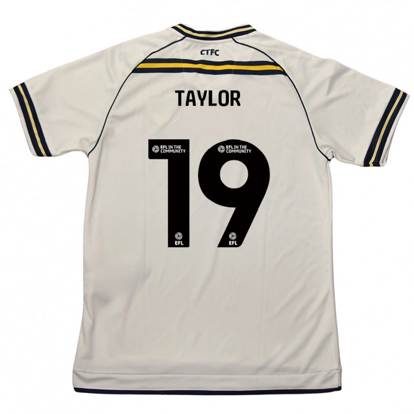 Danxen Bambino Maglia Jessie Taylor #19 Bianco Blu Navy Kit Gara Away 2025/26 Maglietta