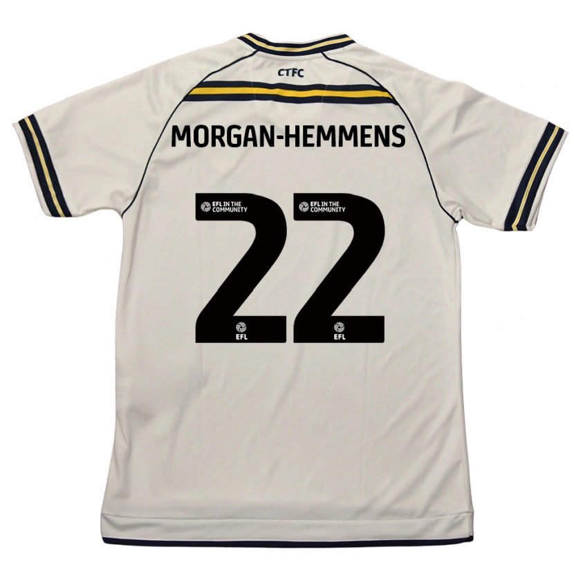 Danxen Bambino Maglia Kaitlyn Morgan-Hemmens #22 Bianco Blu Navy Kit Gara Away 2025/26 Maglietta