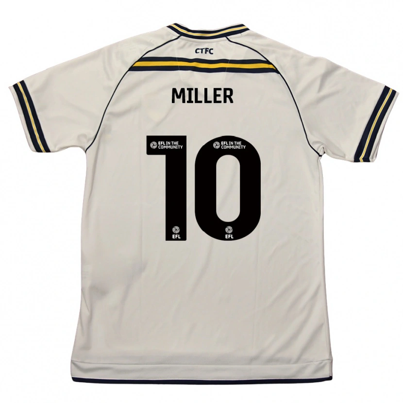 Danxen Bambino Maglia George Miller #10 Bianco Blu Navy Kit Gara Away 2025/26 Maglietta