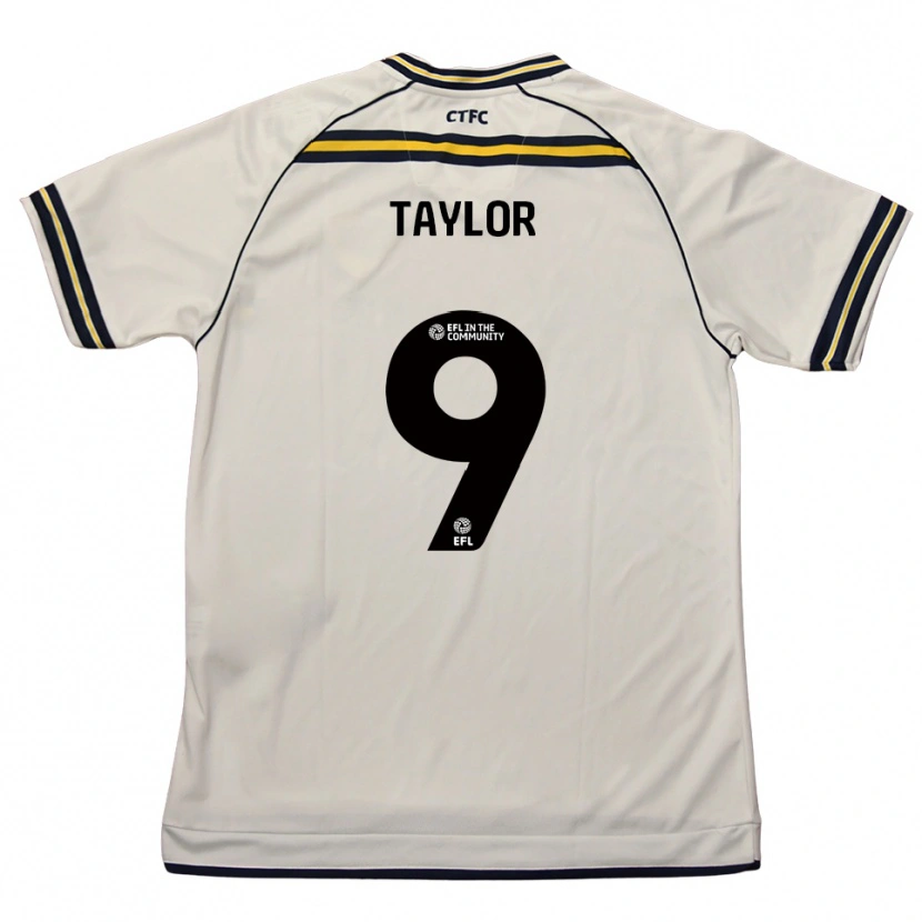 Danxen Bambino Maglia Matty Taylor #9 Bianco Blu Navy Kit Gara Away 2025/26 Maglietta