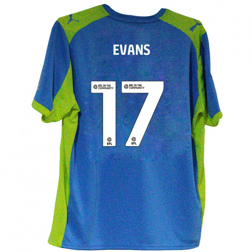 Danxen Bambino Maglia Ched Evans #17 Azzurro Giallo Kit Gara Away 2025/26 Maglietta
