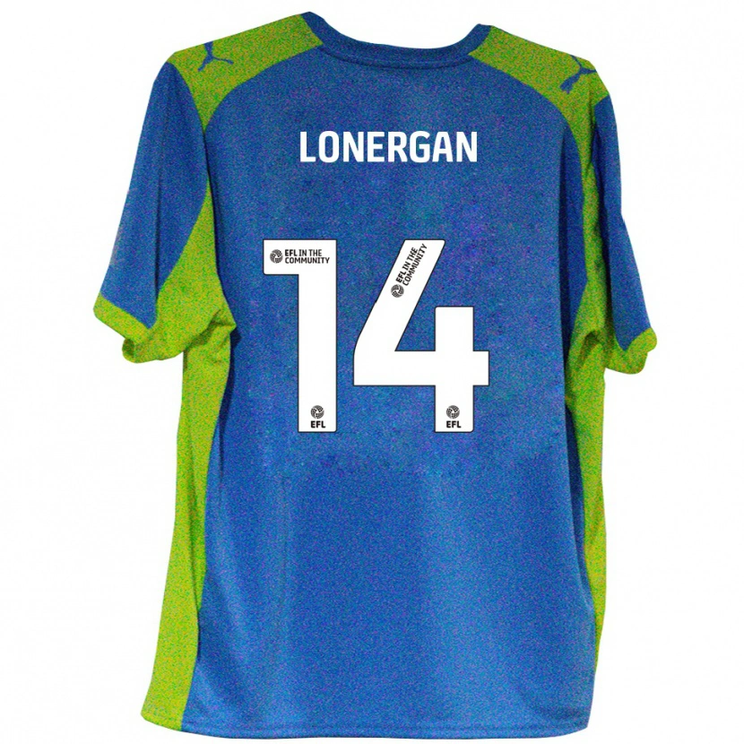 Danxen Bambino Maglia Tommy Lonergan #14 Azzurro Giallo Kit Gara Away 2025/26 Maglietta