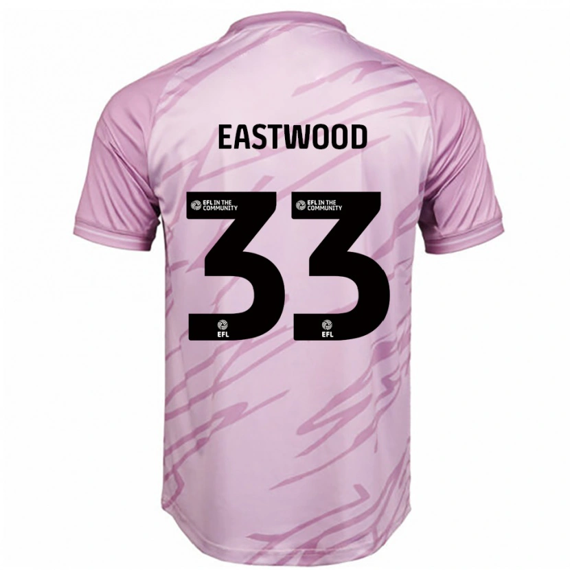 Danxen Bambino Maglia Sophie Eastwood #33 Rosa Nero Kit Gara Away 2025/26 Maglietta