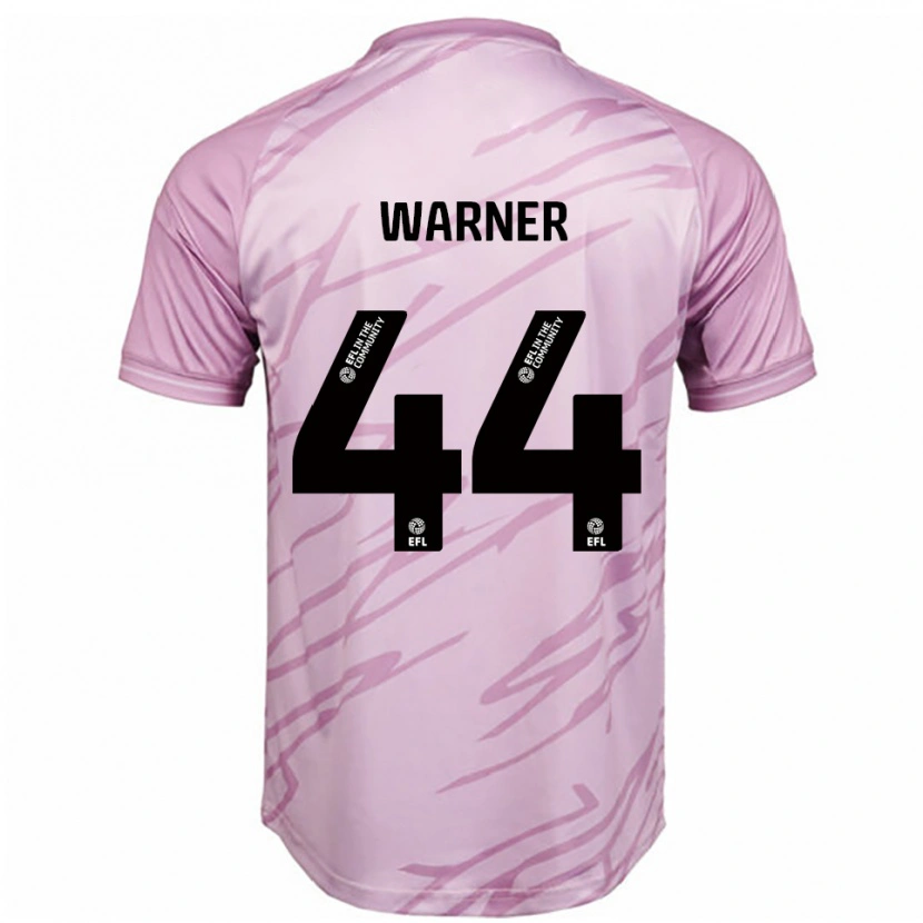 Danxen Bambino Maglia James Warner #44 Rosa Nero Kit Gara Away 2025/26 Maglietta