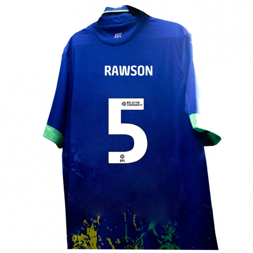 Danxen Bambino Maglia Farrend Rawson #5 Blu Giallo Kit Gara Away 2025/26 Maglietta