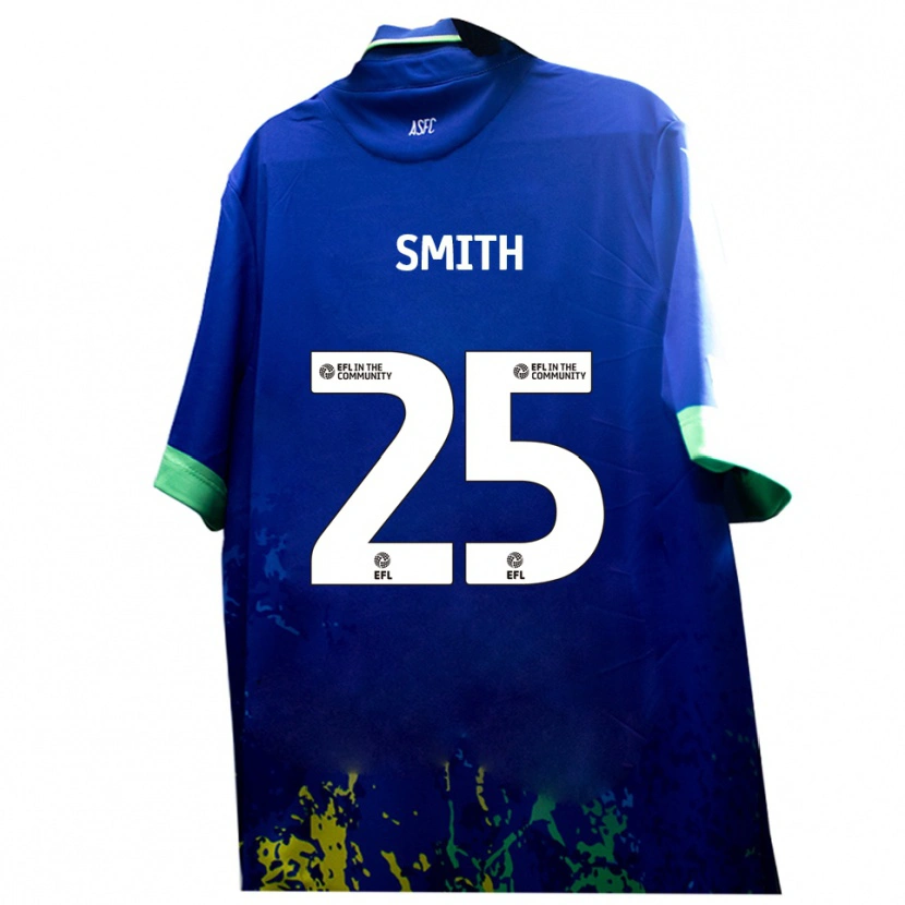 Danxen Bambino Maglia Josh Smith #25 Blu Giallo Kit Gara Away 2025/26 Maglietta