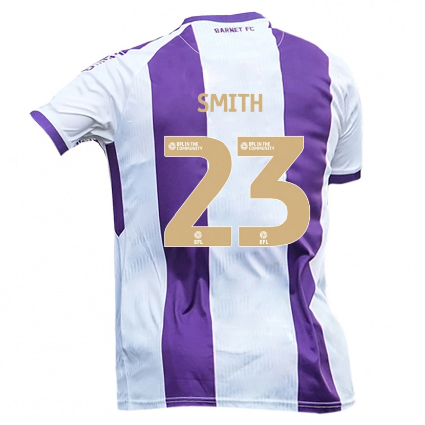 Danxen Bambino Maglia Kane Smith #23 Bianco Viola Kit Gara Away 2025/26 Maglietta