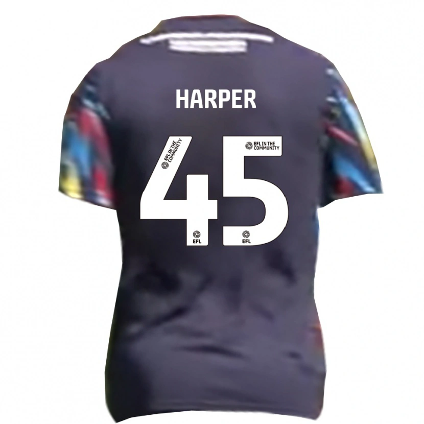 Danxen Bambino Maglia Rekeem Harper #45 Blu Navy Giallo Rosso Kit Gara Away 2025/26 Maglietta