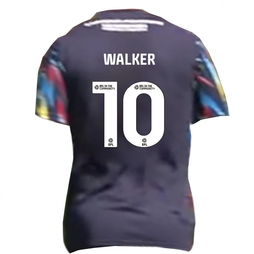 Danxen Bambino Maglia Tyler Walker #10 Blu Navy Giallo Rosso Kit Gara Away 2025/26 Maglietta