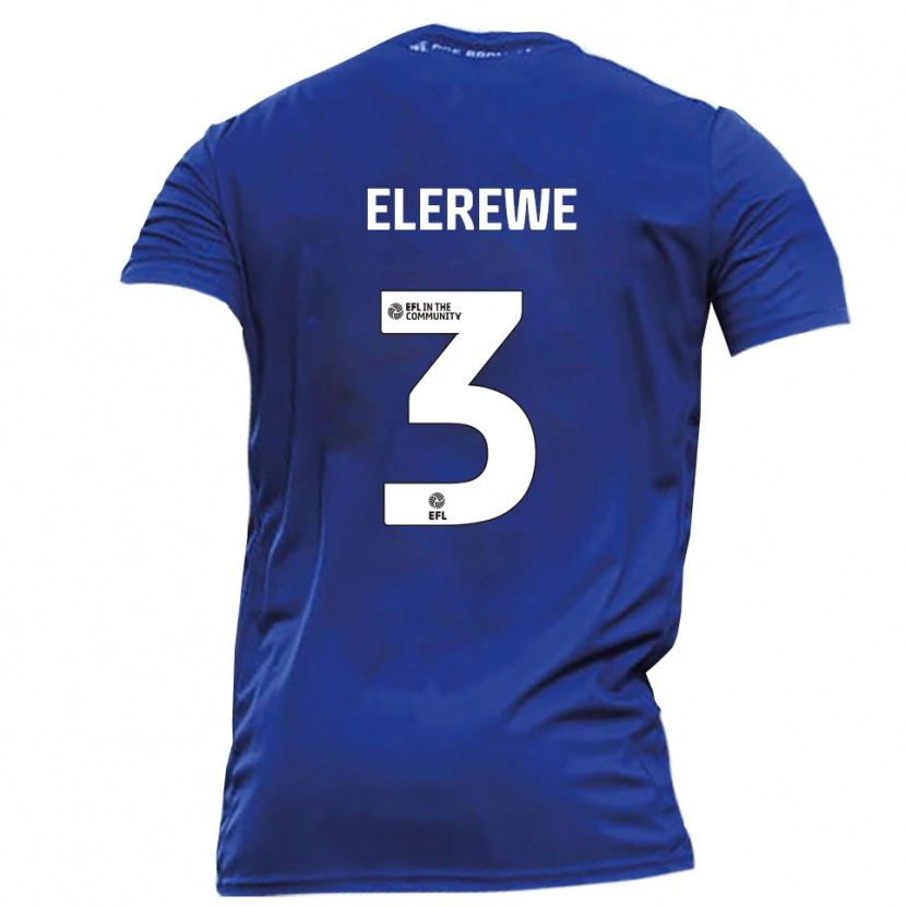 Danxen Bambino Maglia Deji Elerewe #3 Blu Bianco Kit Gara Away 2025/26 Maglietta