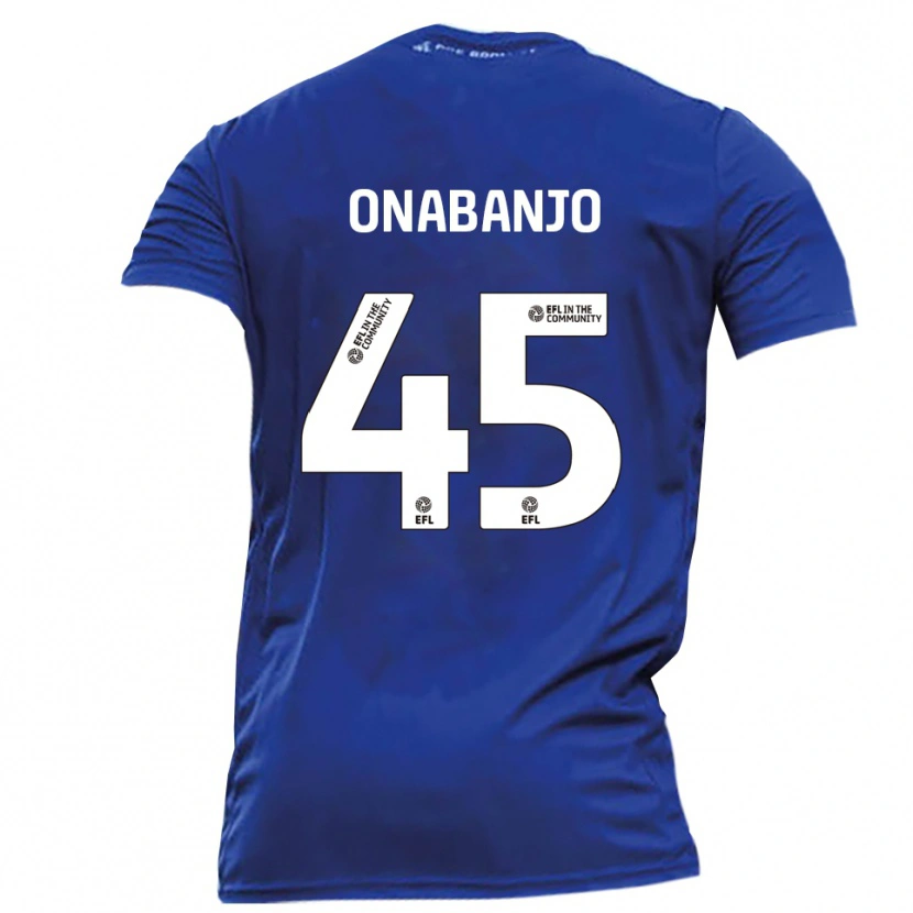 Danxen Bambino Maglia Remi Onabanjo #45 Blu Bianco Kit Gara Away 2025/26 Maglietta