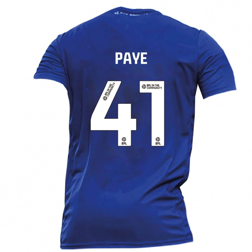 Danxen Bambino Maglia Charlie Paye #41 Blu Bianco Kit Gara Away 2025/26 Maglietta