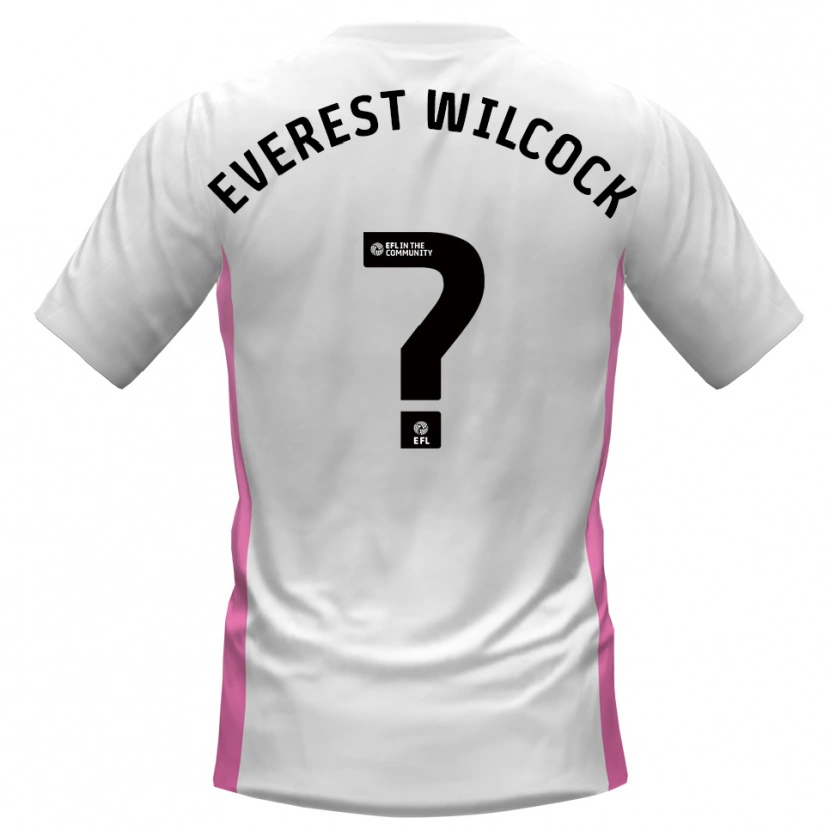 Danxen Bambino Maglia Tom Everest Wilcock #0 Bianco Rosso Kit Gara Away 2025/26 Maglietta