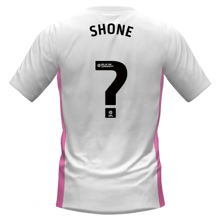 Danxen Bambino Maglia Finlay Shone #0 Bianco Rosso Kit Gara Away 2025/26 Maglietta