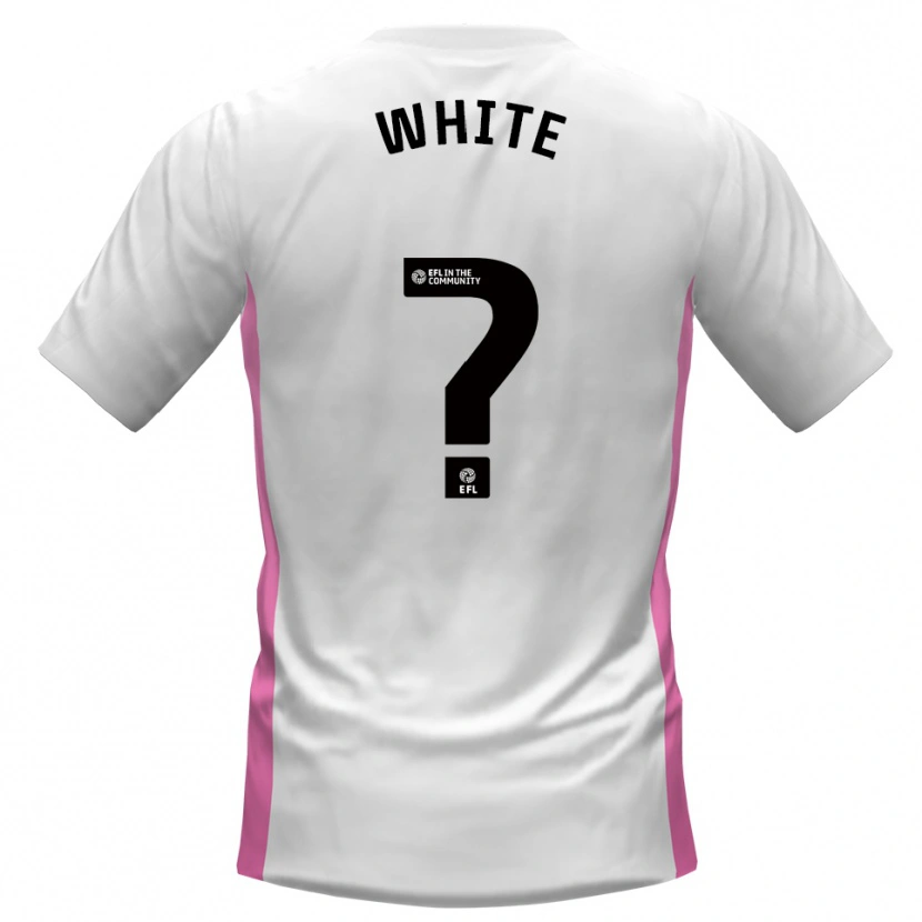 Danxen Bambino Maglia Bobbie White #0 Bianco Rosso Kit Gara Away 2025/26 Maglietta