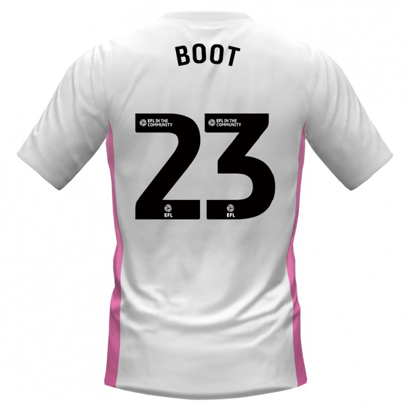 Danxen Bambino Maglia Ryan Boot #23 Bianco Rosso Kit Gara Away 2025/26 Maglietta
