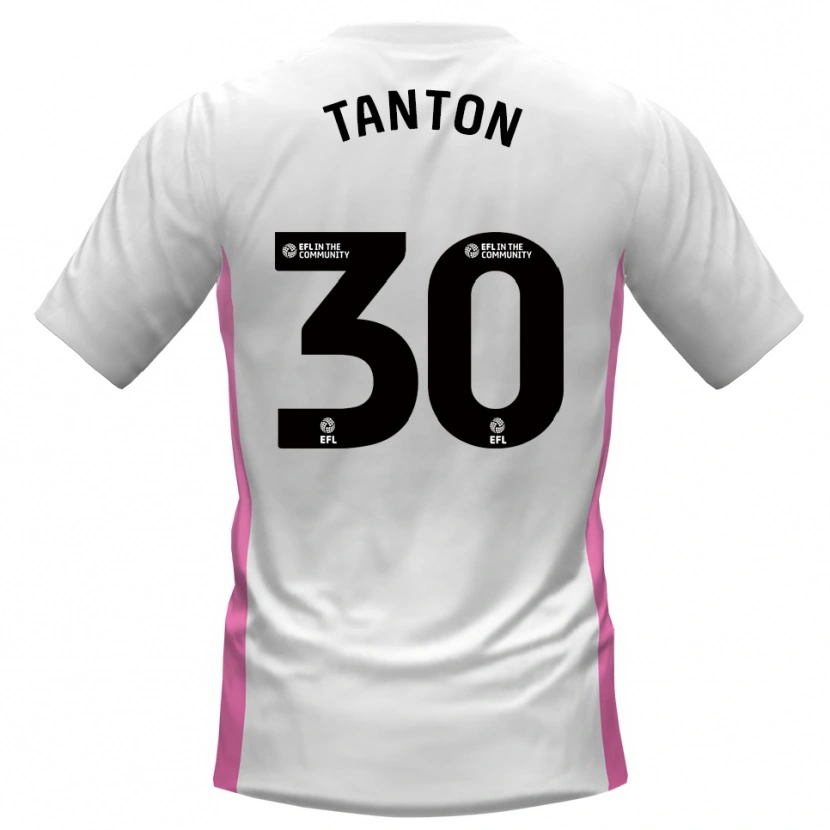 Danxen Bambino Maglia Devan Tanton #30 Bianco Rosso Kit Gara Away 2025/26 Maglietta