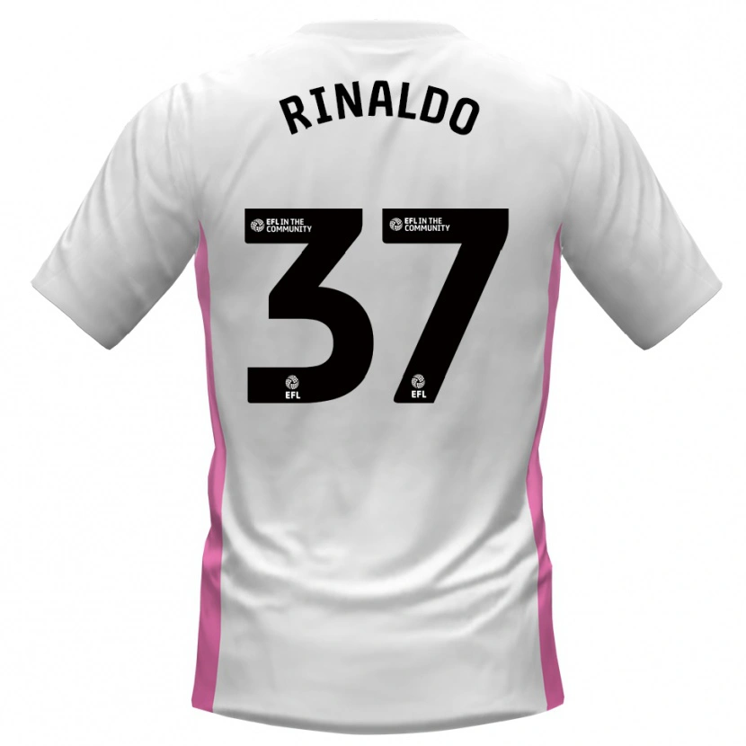 Danxen Bambino Maglia Ashton Rinaldo #37 Bianco Rosso Kit Gara Away 2025/26 Maglietta