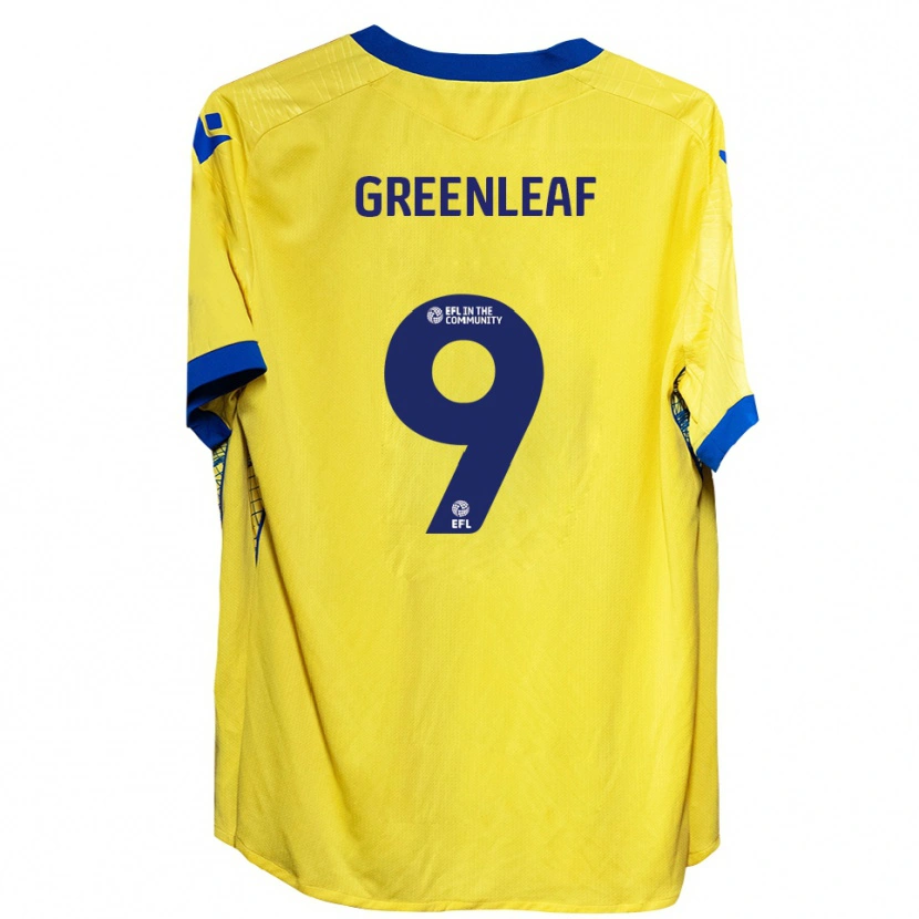 Danxen Bambino Maglia Ruby Greenleaf #9 Giallo Blu Kit Gara Away 2025/26 Maglietta