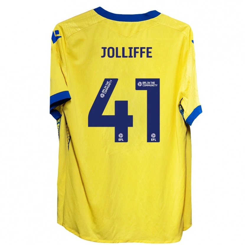 Danxen Bambino Maglia Max Jolliffe #41 Giallo Blu Kit Gara Away 2025/26 Maglietta