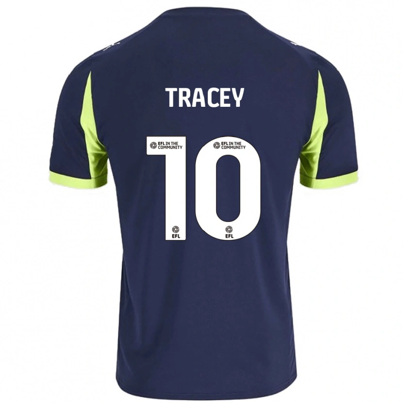 Danxen Bambino Maglia Shilow Tracey #10 Blu Navy Verde Fluorescente Kit Gara Away 2025/26 Maglietta