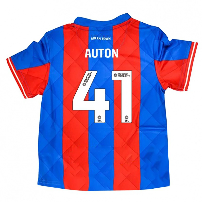 Danxen Bambino Maglia Sebastian Auton #41 Blu Rosso Bianco Kit Gara Away 2025/26 Maglietta