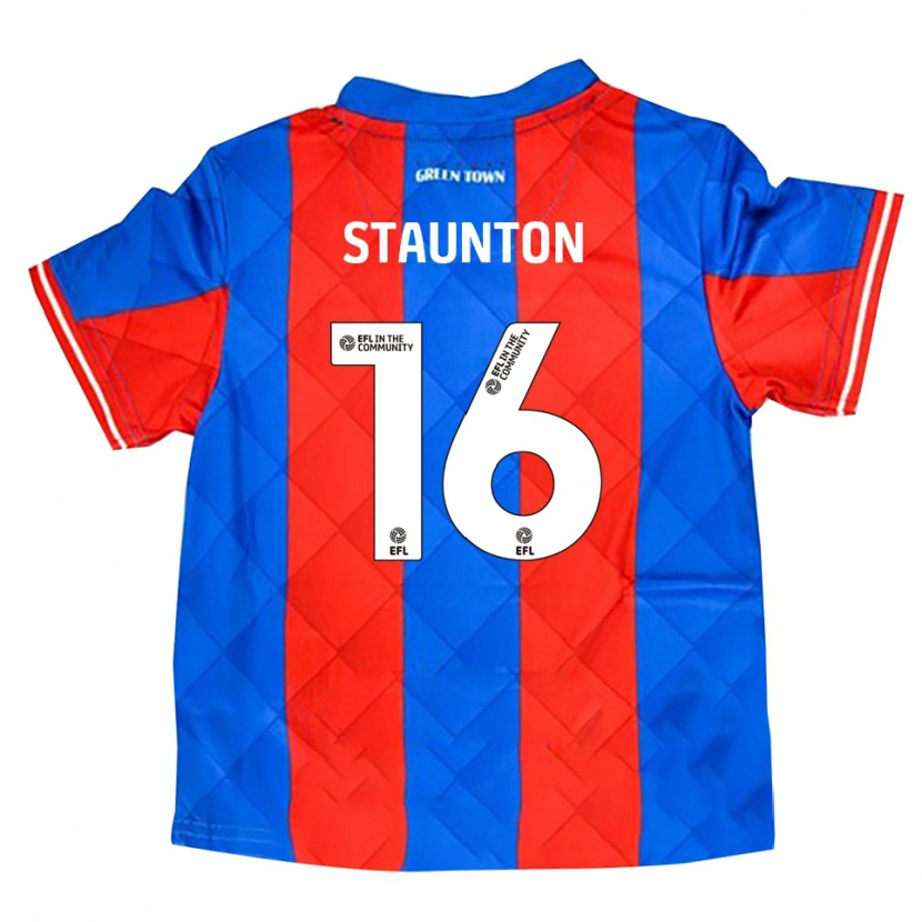 Danxen Bambino Maglia Reece Staunton #16 Blu Rosso Bianco Kit Gara Away 2025/26 Maglietta