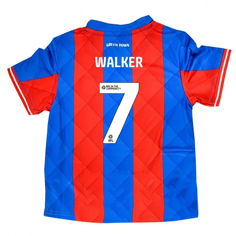 Danxen Bambino Maglia Jamie Walker #7 Blu Rosso Bianco Kit Gara Away 2025/26 Maglietta