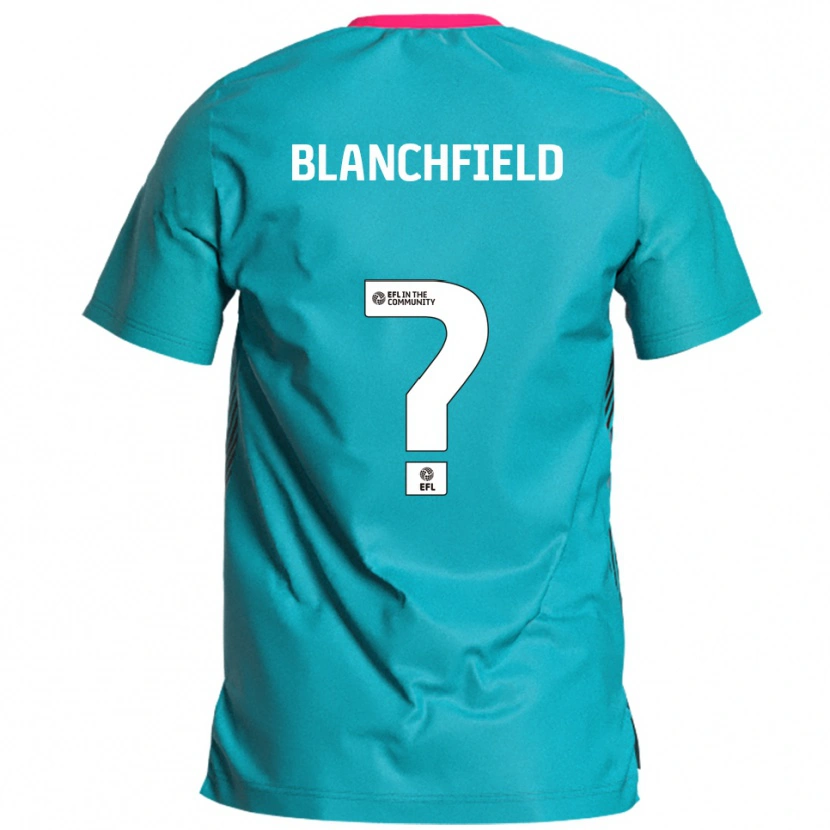 Danxen Bambino Maglia Olivia Blanchfield #0 Azzurro Rosa Kit Gara Away 2025/26 Maglietta
