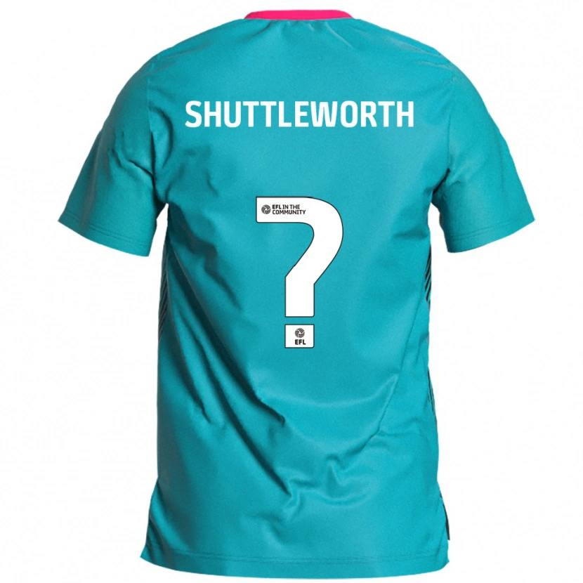 Danxen Bambino Maglia Hannah Shuttleworth #0 Azzurro Rosa Kit Gara Away 2025/26 Maglietta