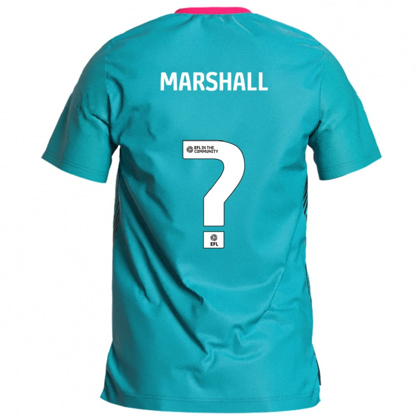 Danxen Bambino Maglia Chloe Marshall #0 Azzurro Rosa Kit Gara Away 2025/26 Maglietta
