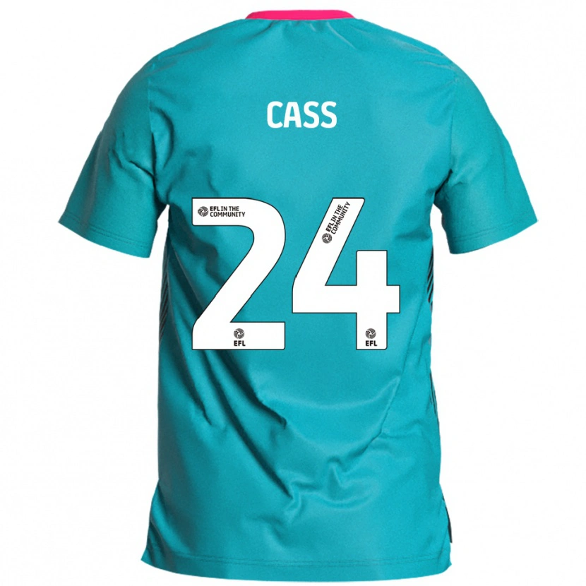 Danxen Bambino Maglia Lewis Cass #24 Azzurro Rosa Kit Gara Away 2025/26 Maglietta