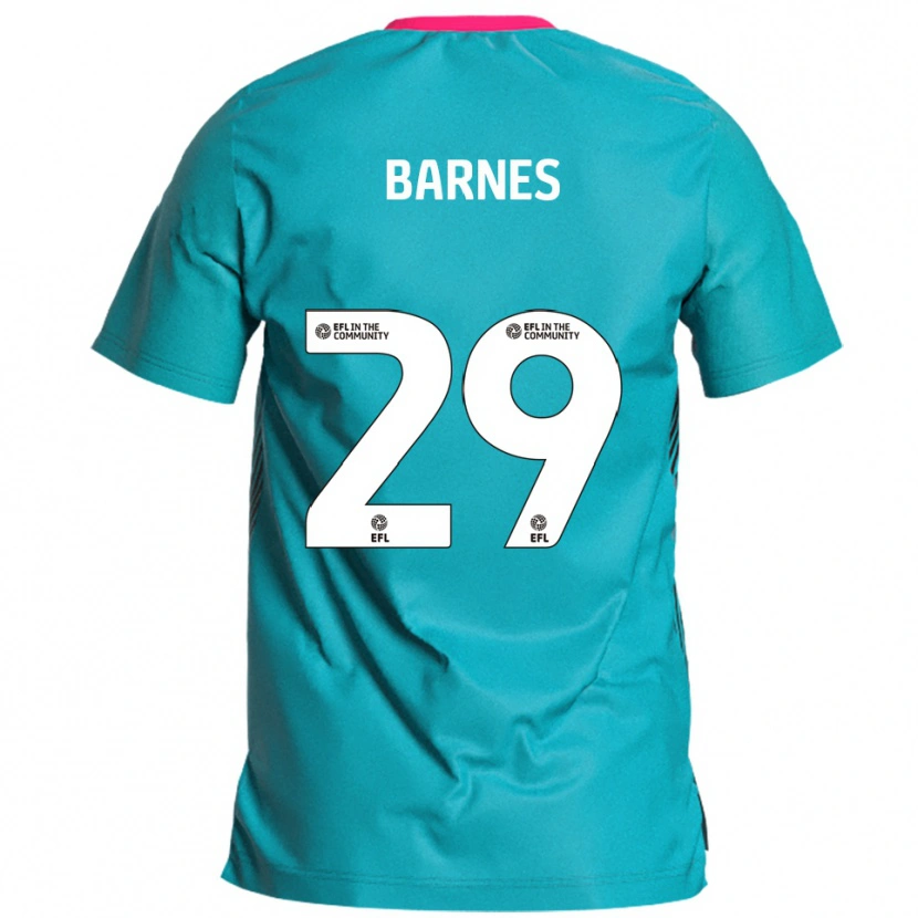 Danxen Bambino Maglia Lucas Barnes #29 Azzurro Rosa Kit Gara Away 2025/26 Maglietta