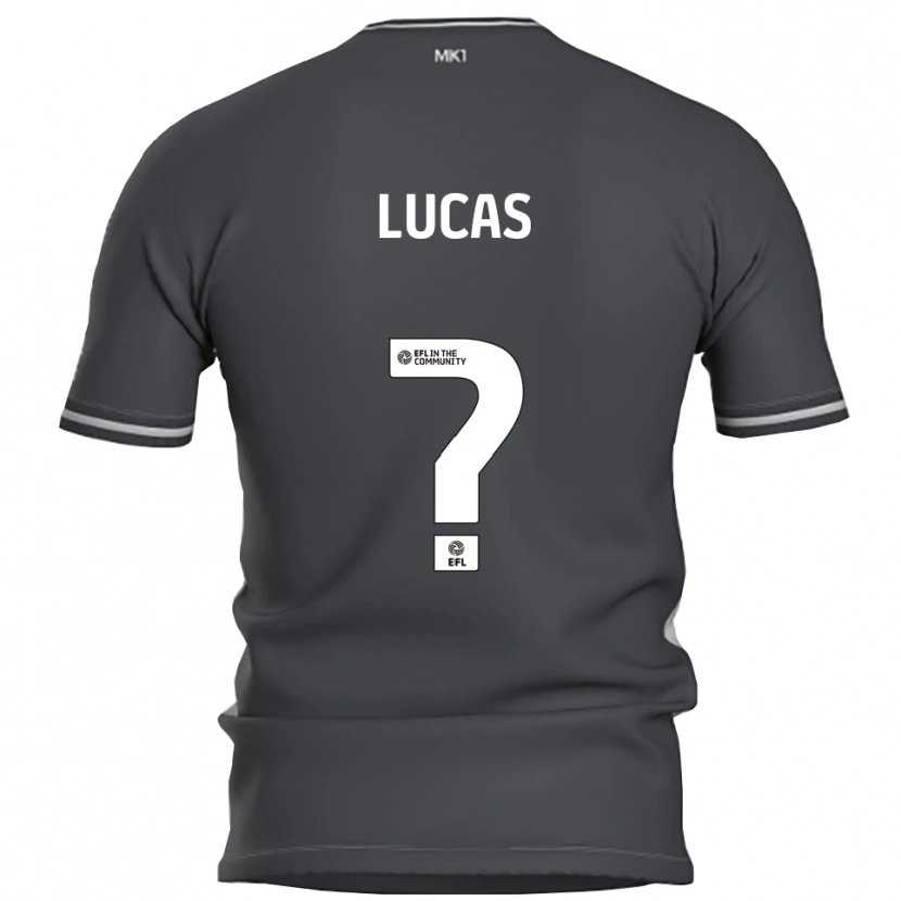 Danxen Bambino Maglia Dani Lucas #0 Grigio Argento Kit Gara Away 2025/26 Maglietta