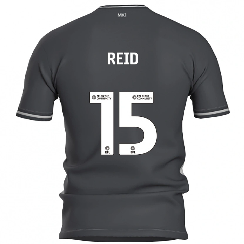 Danxen Bambino Maglia Mia Reid #15 Grigio Argento Kit Gara Away 2025/26 Maglietta