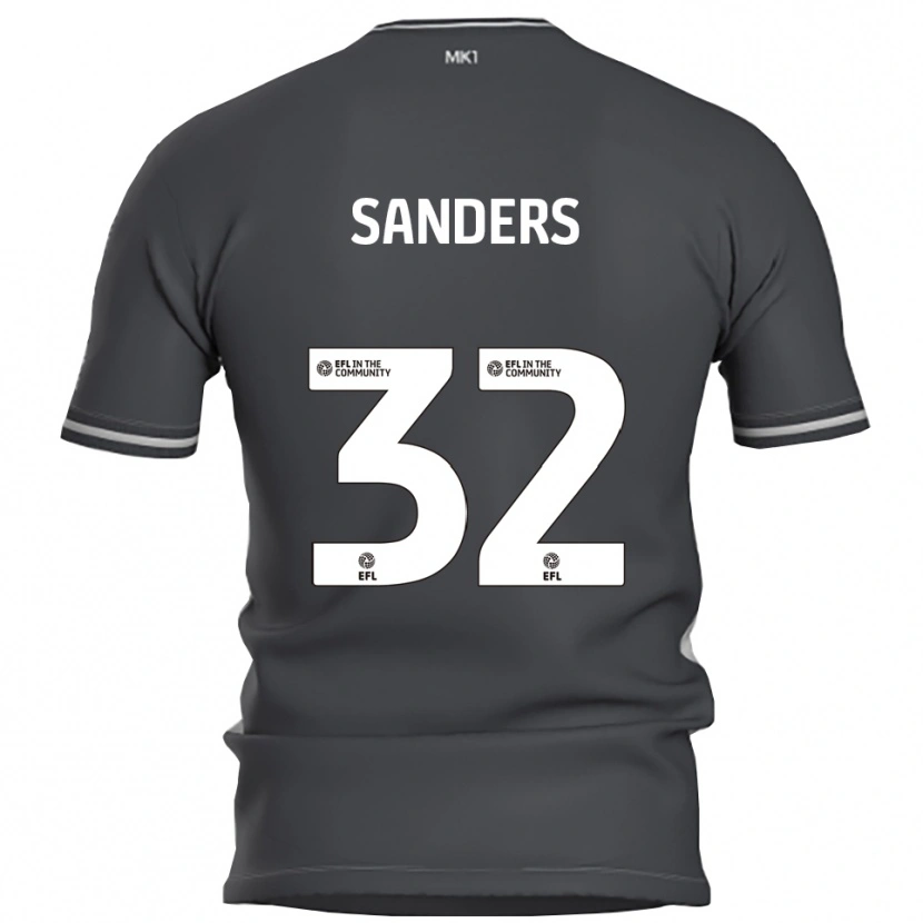 Danxen Bambino Maglia Jack Sanders #32 Grigio Argento Kit Gara Away 2025/26 Maglietta