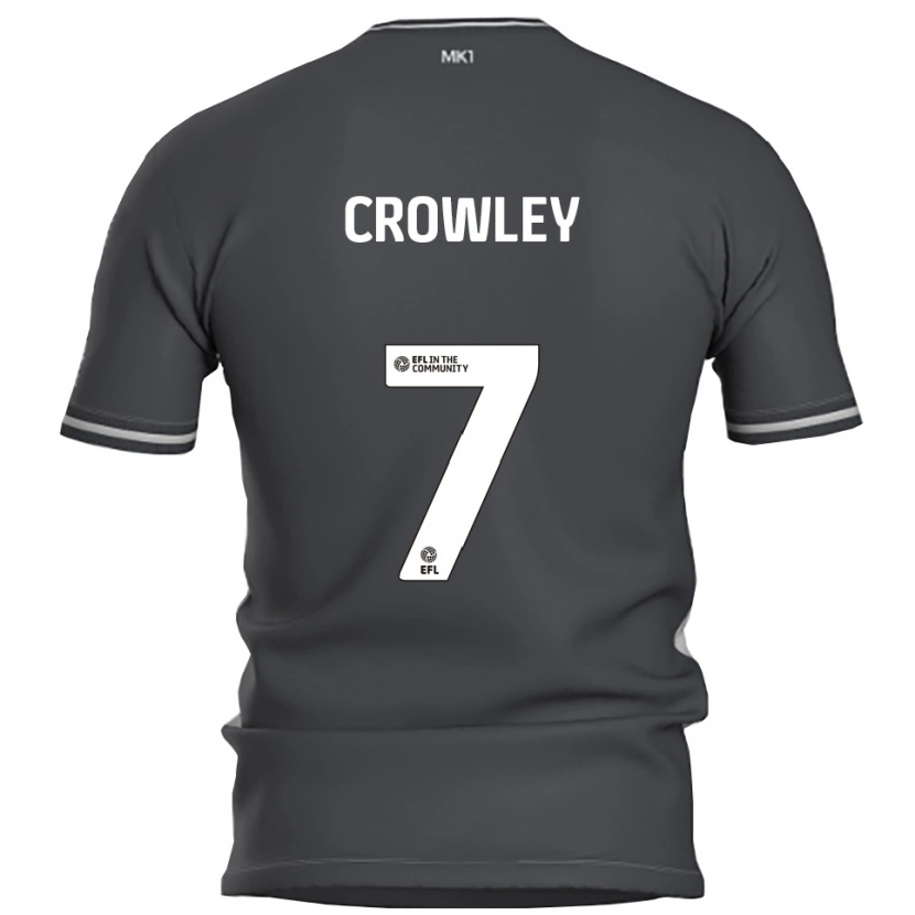 Danxen Bambino Maglia Dan Crowley #7 Grigio Argento Kit Gara Away 2025/26 Maglietta