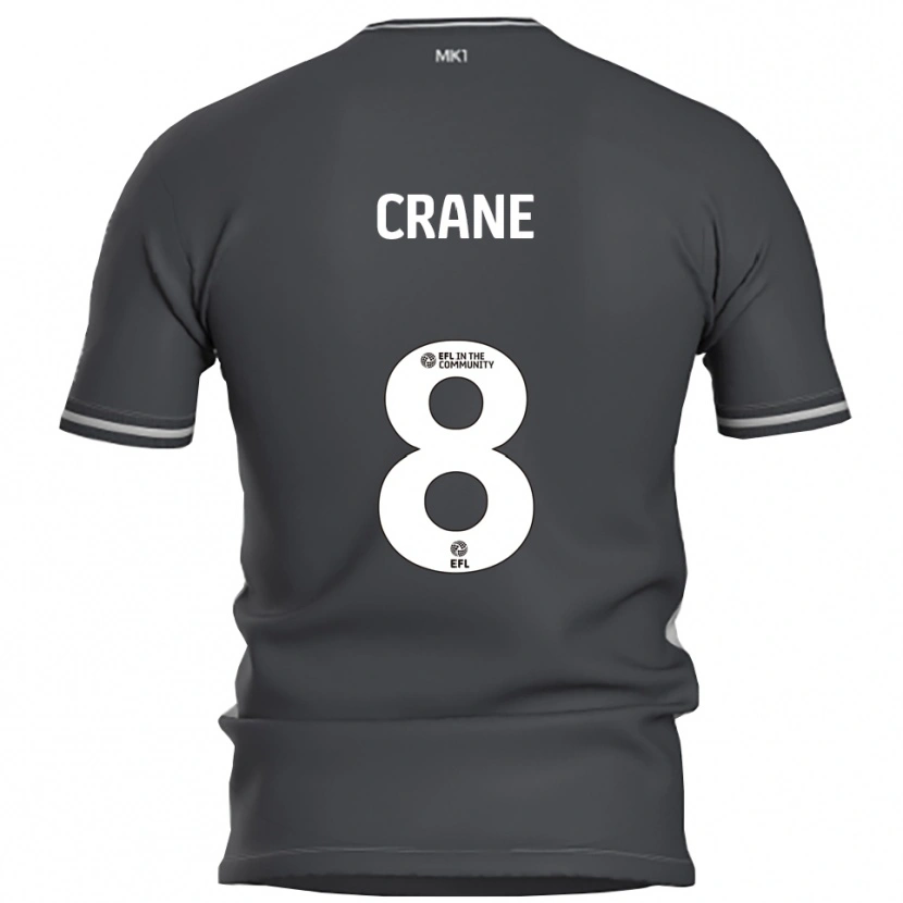 Danxen Bambino Maglia Max Crane #8 Grigio Argento Kit Gara Away 2025/26 Maglietta